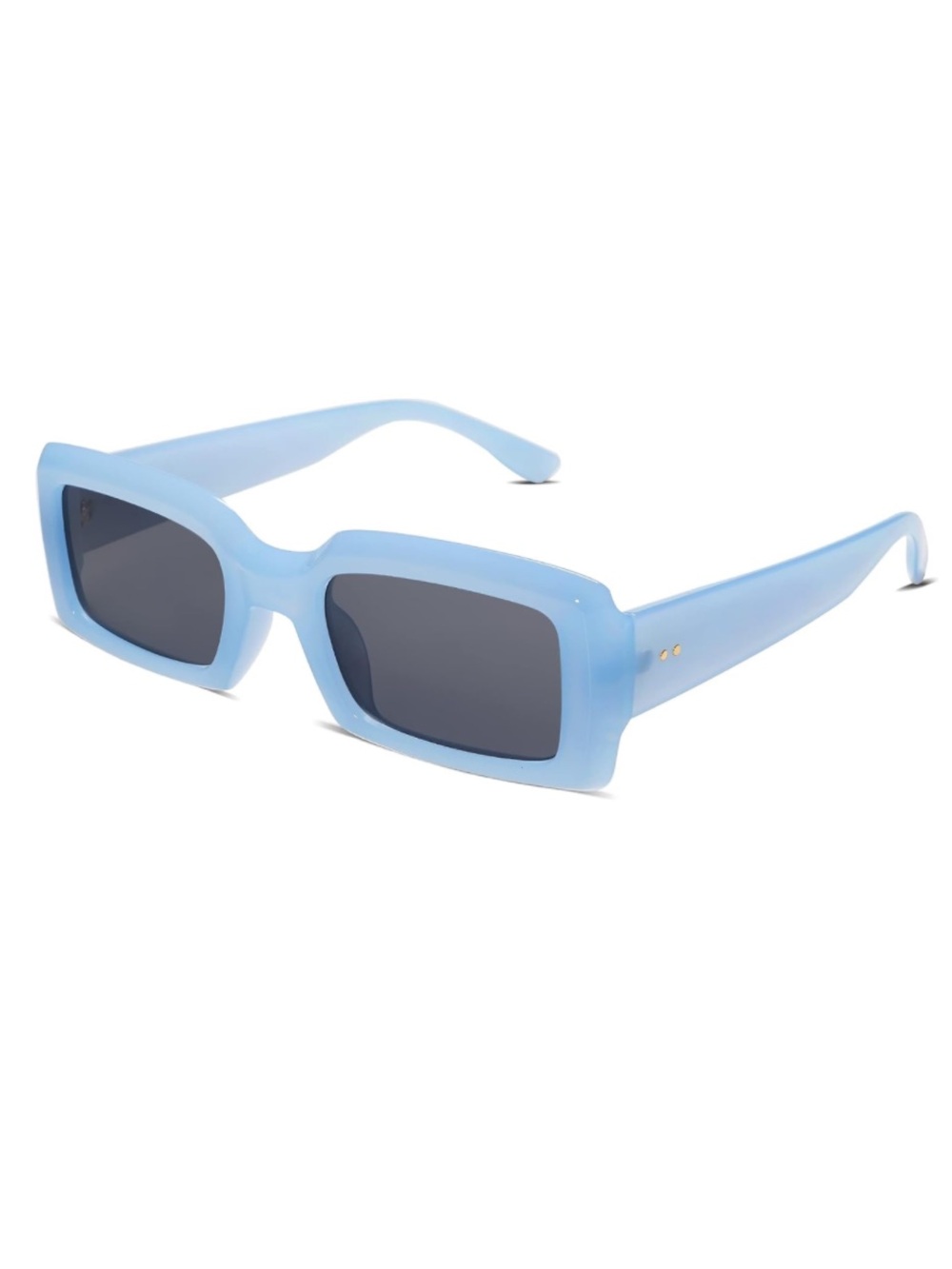 Vintage 90's Square Sunglasses Thick Frame Baby Blue Jelly
